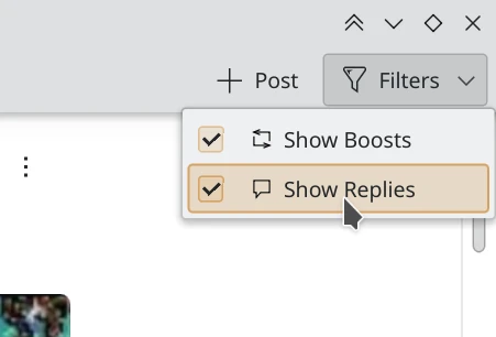 New filter controls
